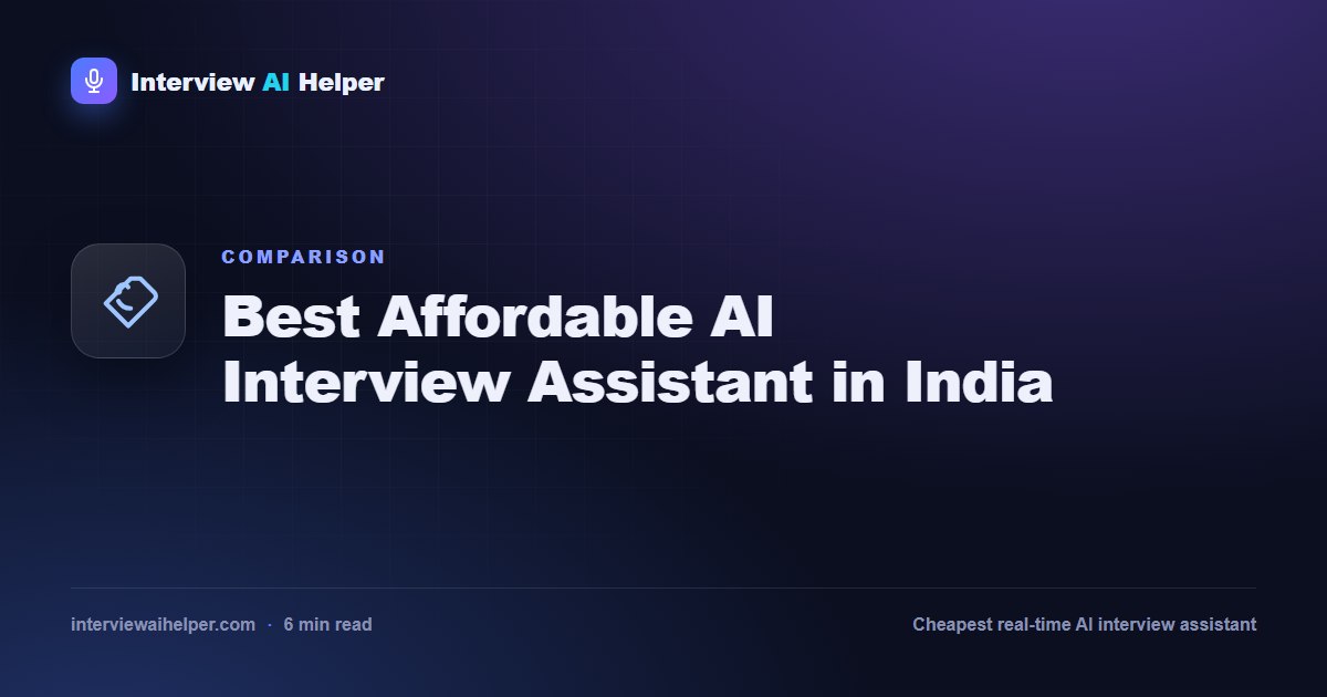 Best affordable AI interview assistant in India comparison