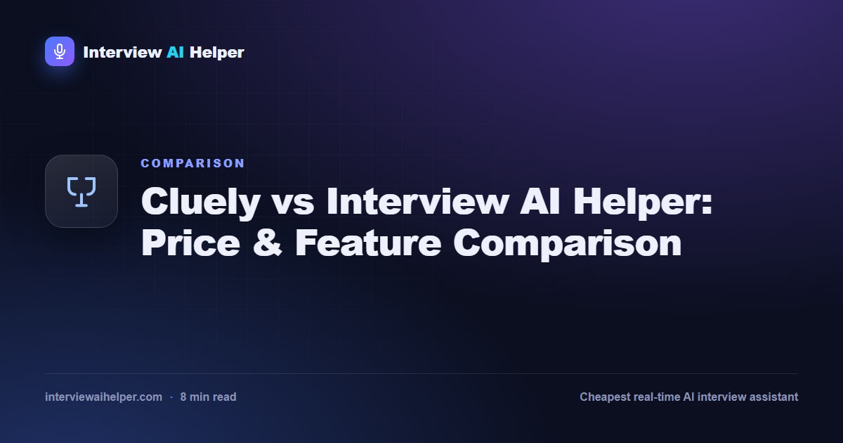 Cluely vs Interview AI Helper price and feature comparison