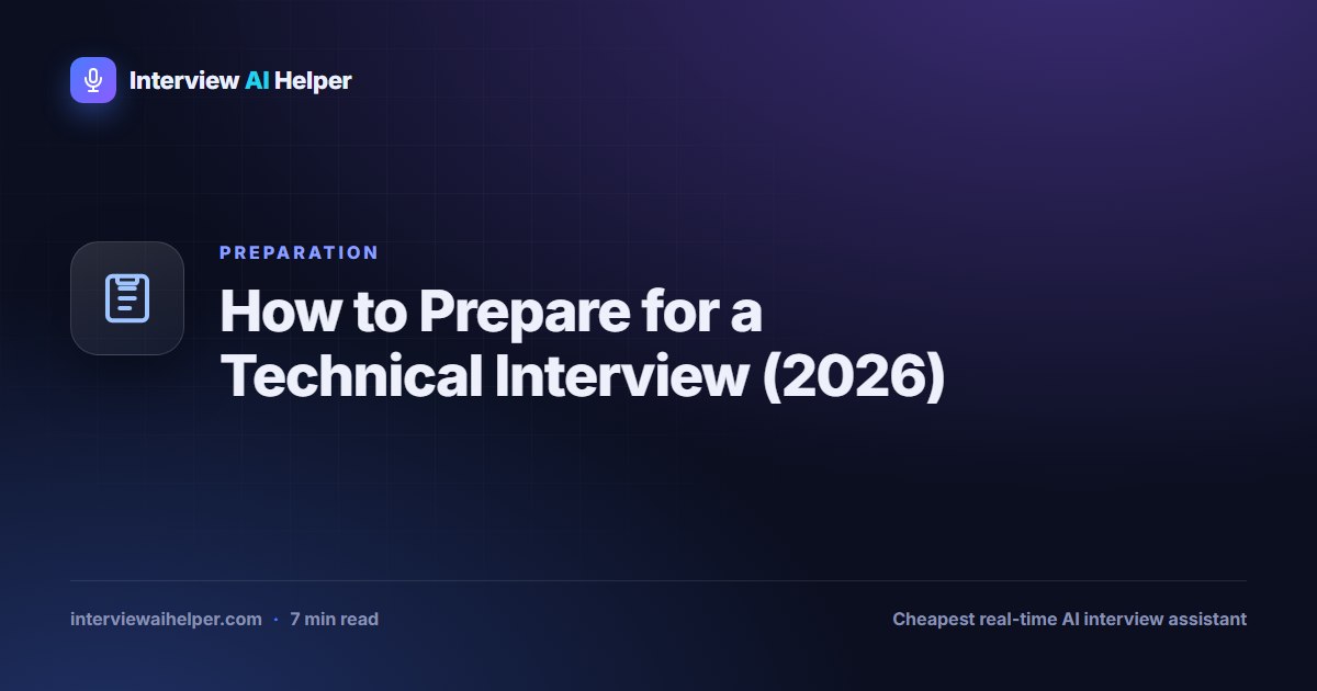 How to prepare for a technical interview checklist