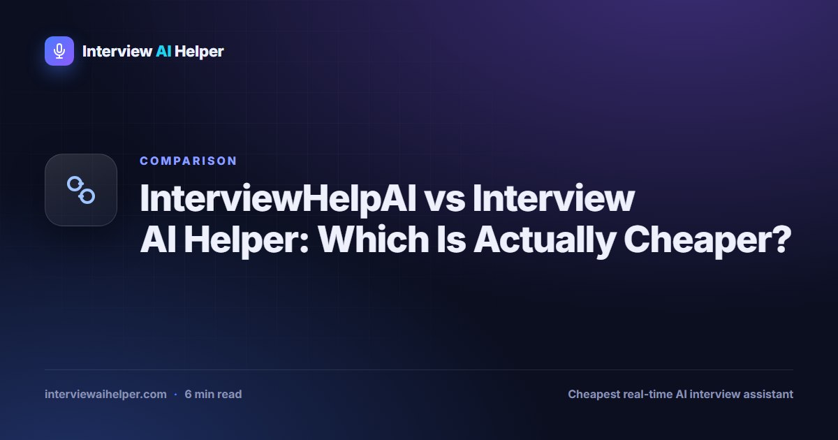 InterviewHelpAI vs Interview AI Helper price comparison
