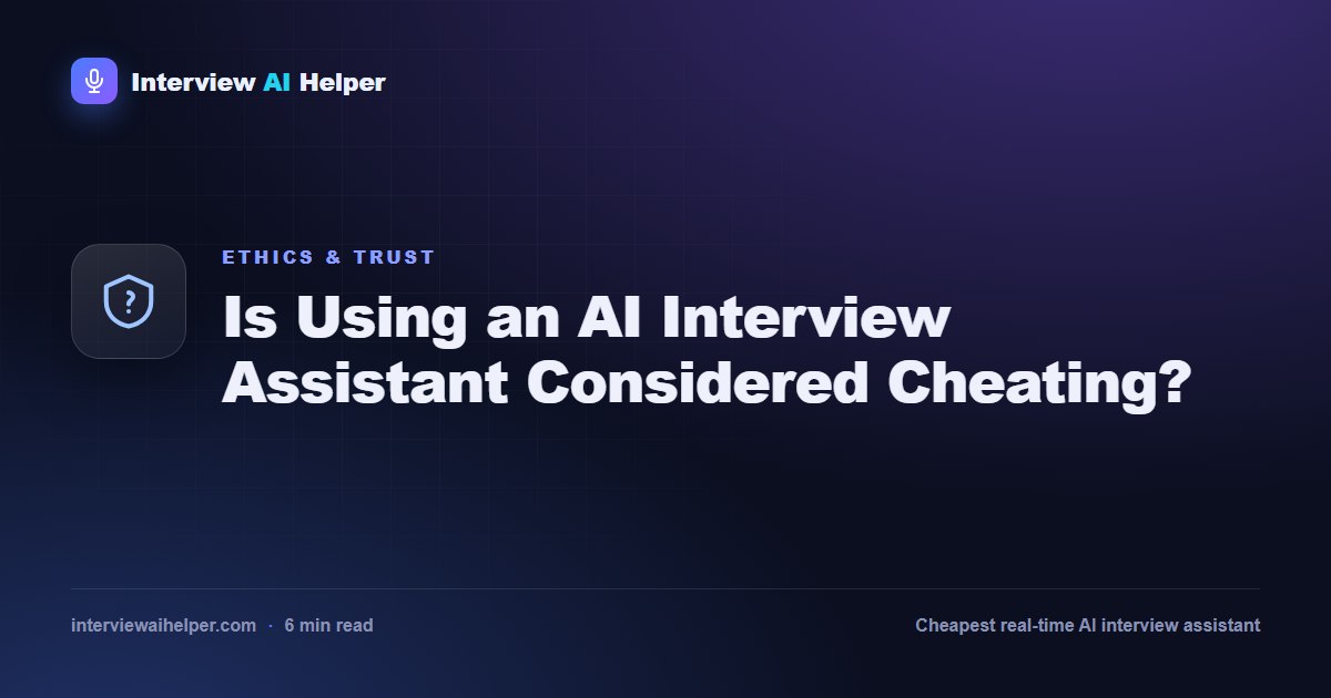 Is using an AI interview assistant considered cheating illustration